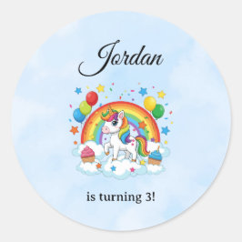 Adesivo Editable Kids Birthday Sticker Cute Party Design