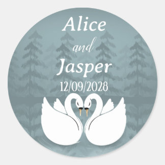 Adesivo Editable Romantic and elegant wedding Sticker