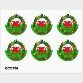Adesivo Editar Ano de Texto Bandeira do Welsh Flag Red Dra