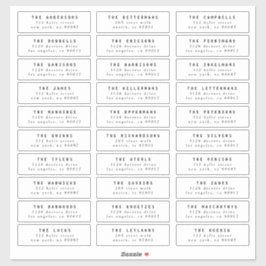 Adesivo editar carimbo de endereço de convidado de casamen