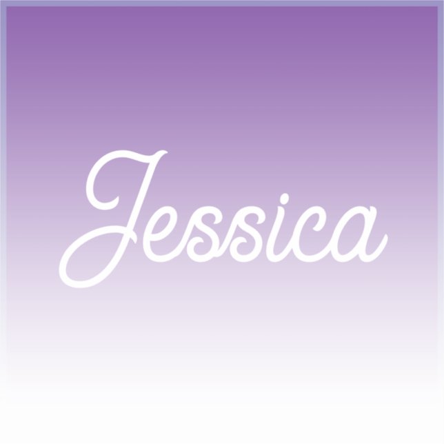 Adesivo (Editável) Cor Roxa Ombre & Seu Texto (Frente)