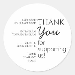 Adesivo Editável Obrigado Por Nos Apoiar