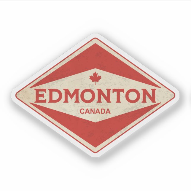 Adesivo Edmonton Canada Vintage (Frente)