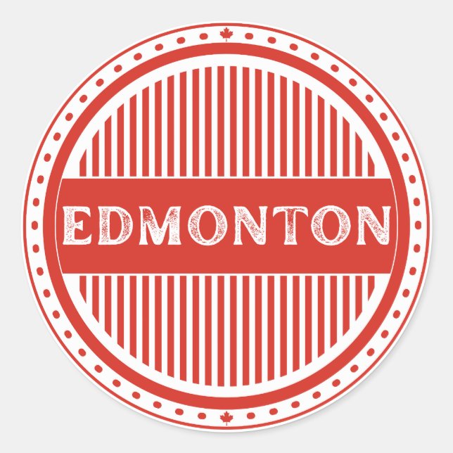 Adesivo Edmonton City Pride Emblem – Canadian Identity (Frente)