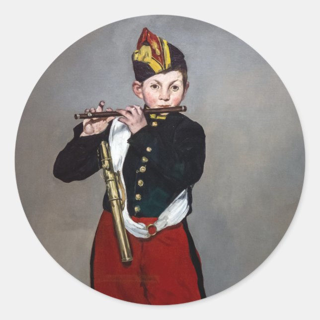 Adesivo Edouard Manet - O Friso / Jovem Flautista (Frente)