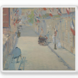 Adesivo Édouard Manet - O Mosnier Rue com Bandeiras