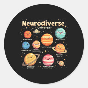 Adesivo Educação Autismo Sensibilização Universo Neurodive
