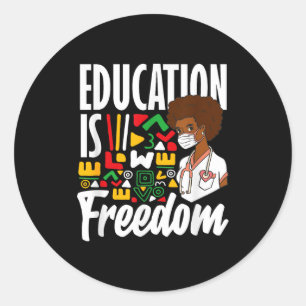 Adesivo Educação da História Negra É Liberdade