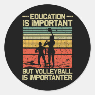 Adesivo Educação É Importante Para O Voleibol
