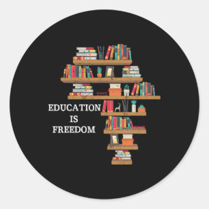 Adesivo Educação É Liberdade História Afro-Americana Negra
