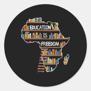 Adesivo Educação é Liberdade História Negra Africana Mês A
