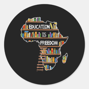 Adesivo Educação é Liberdade História Negra Africana Mês A