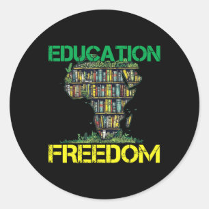 Adesivo Educação é Liberdade História Negra Mês Africano T