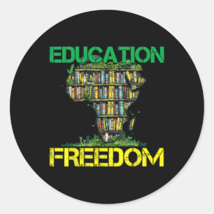 Adesivo Educação é Liberdade História Negra Mês Africano T