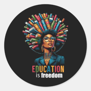 Adesivo Educação é Liberdade História Negra Mês Professor