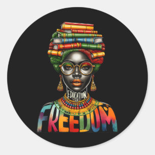 Adesivo Educação é Liberdade Menina Negra Livros Histórico