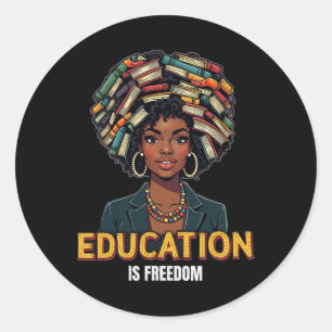 Adesivo Educação É Liberdade Mês da História Negra Profess