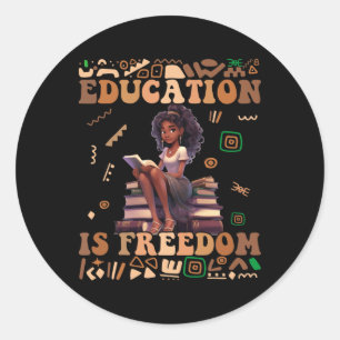 Adesivo Educação É Liberdade Mês da História Negra Profess
