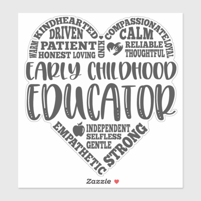 Adesivo Educador da primeira infância, professor da primei (Folha)