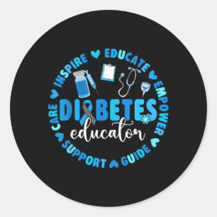 Adesivo Educador de Diabetes Apoia Conscientização sobre D