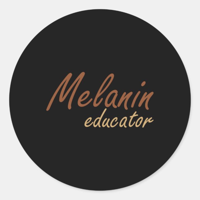 Adesivo Educador de Melanina de Drogas Professores Negros  (Frente)