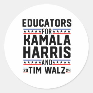 Adesivo Educadores Para Kamala Harris E Tim Wheimer 2024