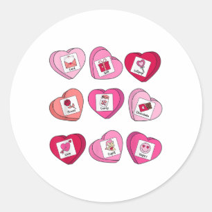 Adesivo Educativo Especial de doces cardíacos para Namorad