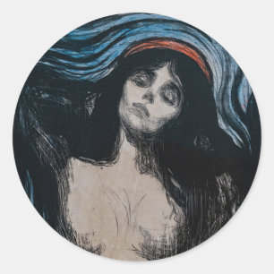 Adesivo Edvard Munch - Madona Litografia