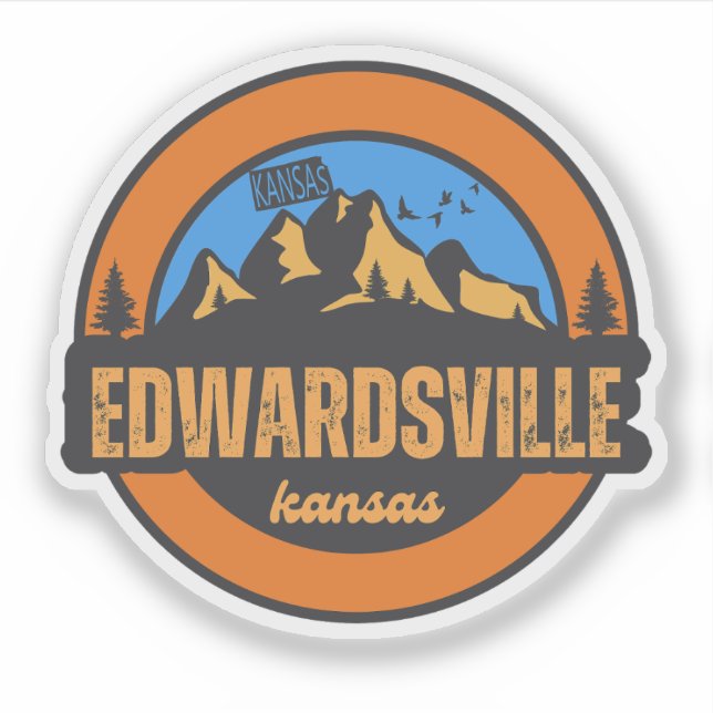 Adesivo Edwardsville, Kansas (Frente)