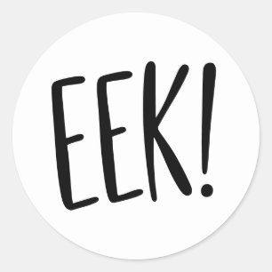 Adesivo EEK! Dia das Bruxas Divertido   Fofo Preto e Branc