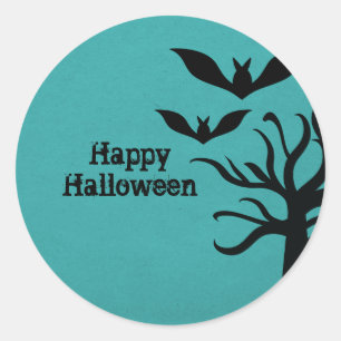 Adesivo Eerie Bats Halloween Stickers, Aqua