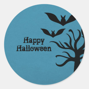 Adesivo Eerie Bats Halloween Stickers, Blue