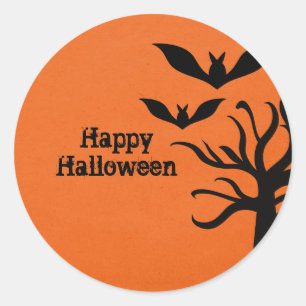 Adesivo Eerie Bats Halloween Stickers, Orange