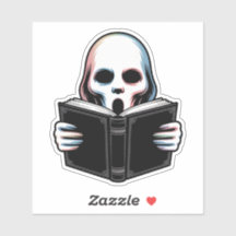 Eerie Ghost With Book - Arte de Halloween assustad