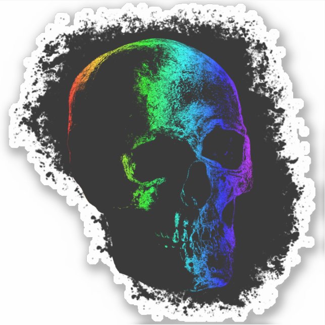 Adesivo EERIE SKULL Rainbow (Frente)
