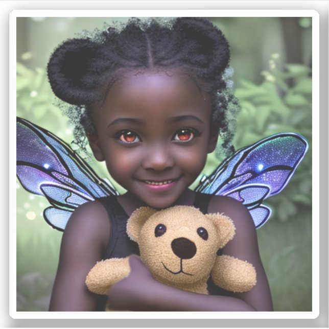 Adesivo Eethal Fairy Girl and Teddy Bear (Frente)