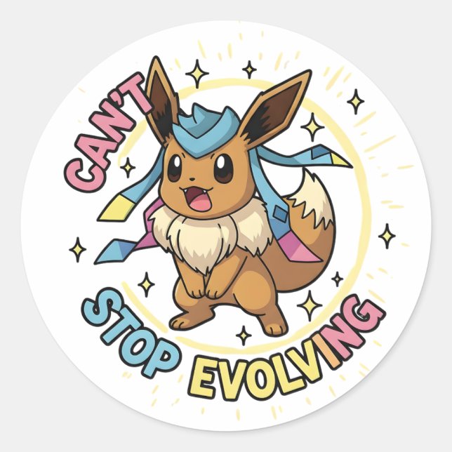 Adesivo Eevee Evolution Sticker | Pokemon Evolution Pack V (Frente)
