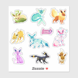 Adesivo Eeveelutions sticker set