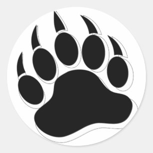 Adesivo Efeito 3D da garra B&W do urso Gay