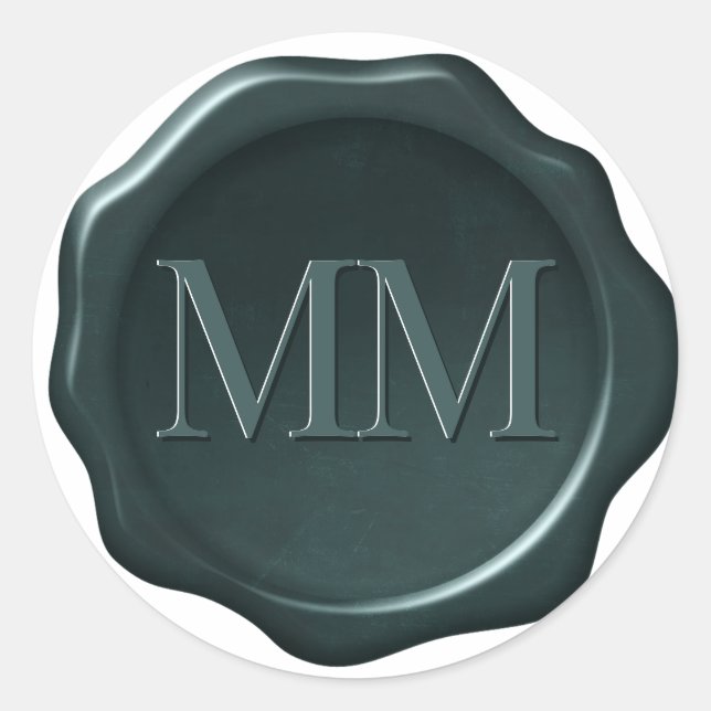 Adesivo Efeito de foca de cera, EMERALD GREEN, (Frente)