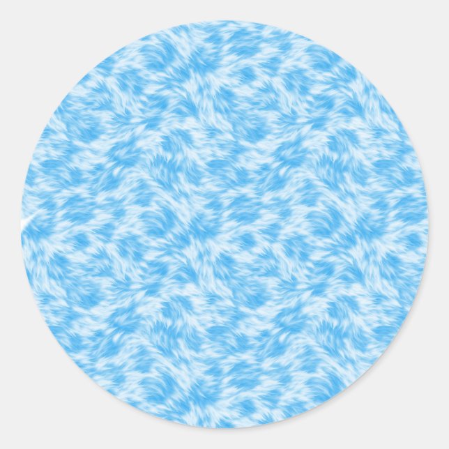 Adesivo Efeito de pelo falso azul e branco (Frente)