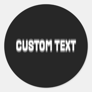 Adesivo Efeito de texto distorcido personalizado com defei