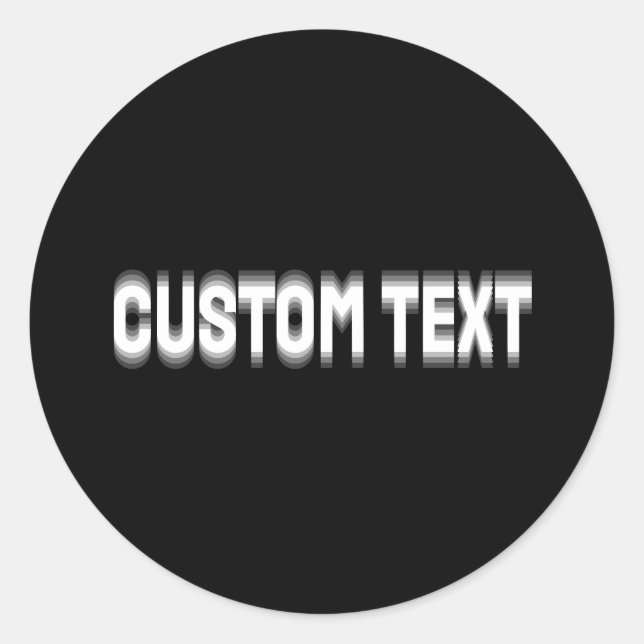 Adesivo Efeito de texto distorcido personalizado com defei (Frente)