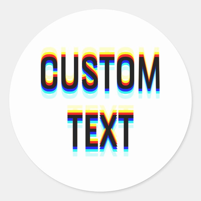 Adesivo Efeito de texto personalizado com defeito – Tipogr (Frente)