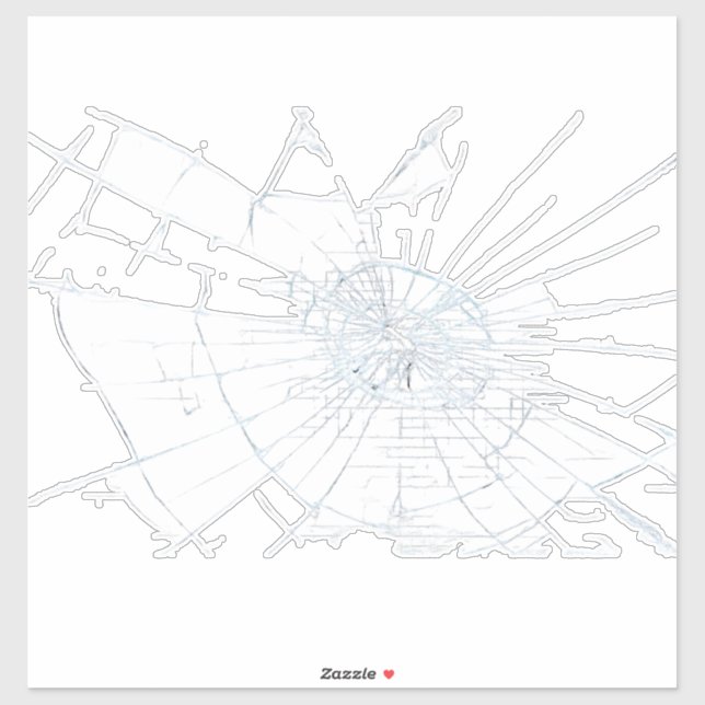 Adesivo Efeito de vidro quebrado (Folha)