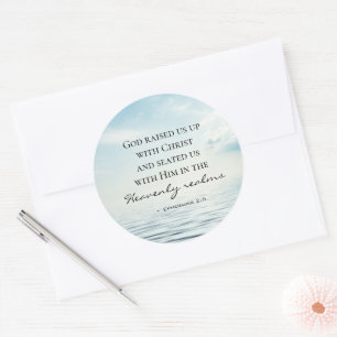 Adesivo Éfesianos 2:6 Deus nos criou com Bíblia Cristo