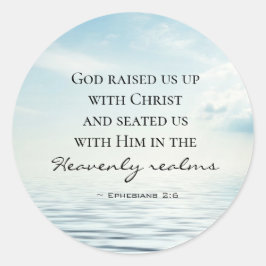 Adesivo Éfesianos 2:6 Deus nos criou com Bíblia Cristo