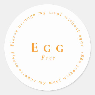 Adesivo Egg-Free Request Sticker, White - Orange