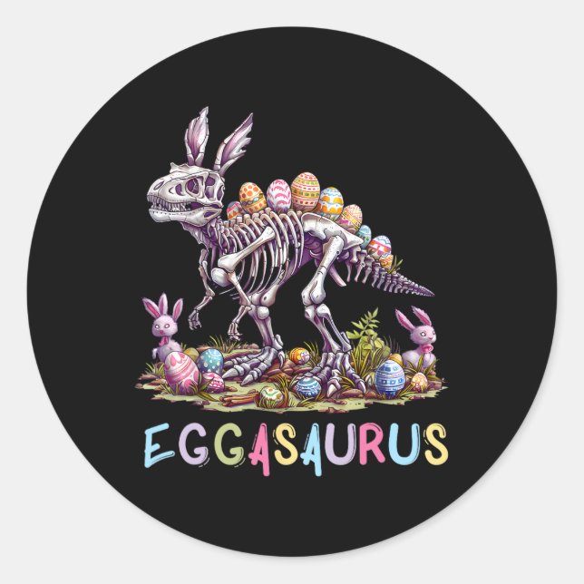 Adesivo Eggasaurus Páscoa Estegossauro Dinossauros Criança (Frente)