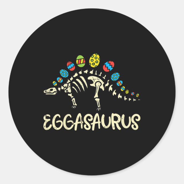 Adesivo Eggasaurus Páscoa Estegossauro Dinossauros Criança (Frente)
